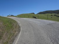 USA Low Lying Landscape: Asphalt Road