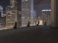 USA Metropolis Overview: Cityscape at Night