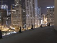 USA Metropolis Overview: Cityscape at Night