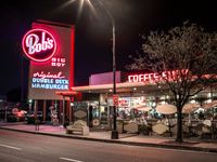 USA Metropolitan Area: Streets Lit with Neon Lights