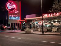 USA Metropolitan Area: Streets Lit with Neon Lights