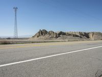 Mountain Highway in the USA: Clear Skies and Majestic Scenery