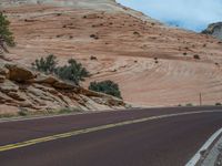 USA Mountain Landscape: The Road through Zion National Park