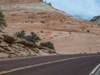 USA Mountain Landscape: The Road through Zion National Park