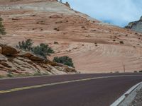 USA Mountain Landscape: The Road through Zion National Park