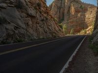 USA Mountain Landscape: Shadows in Zion National Park