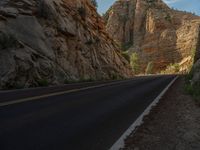 USA Mountain Landscape: Shadows in Zion National Park