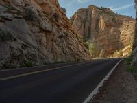 USA Mountain Landscape: Shadows in Zion National Park