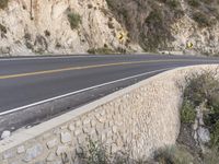 USA Mountain Pass on Asphalt Highway through Nature