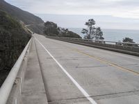 USA Mountain Road with Ocean View