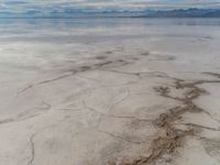 USA Mountain and Salt Lake Desert on a Sunny Day