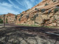 USA National Park: Road Surrounded by Mountains and Clouds