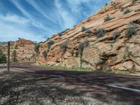 USA National Park: Road Surrounded by Mountains and Clouds