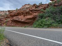 USA: Nature's Beauty on an Asphalt Road Under Clear Skies