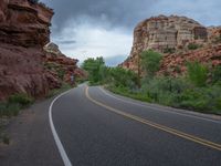 USA Nature: Landscape Road and Clouds in Utah