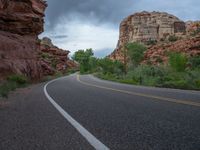 USA Nature: Landscape Road and Clouds in Utah