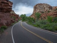 USA Nature: Landscape Road and Clouds in Utah