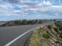 USA Nature: Road with Fluffy Clouds