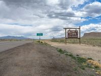 USA Nature Road: Signposts under Clear Blue Skies