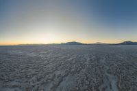 USA Nature: Salt Lake and Mountain under Clear Sky