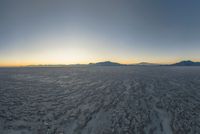 USA Nature: Salt Lake and Mountain under Clear Sky