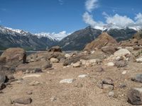 USA's Natural Beauty: Surrounding a Tranquil Lake with Rocks and Sandy Surfaces