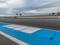 USA Race Track: Daytime with Clouds