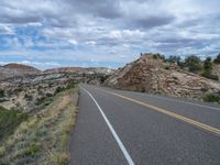 USA Road: Asphalt Against a Clear Day Sky