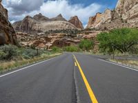 USA Road: Asphalt, Clouds, and Nature