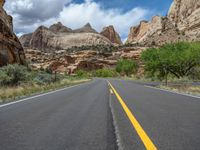 USA Road: Asphalt, Clouds, and Nature