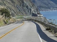 USA Road: Asphalt Through a Mountain Range