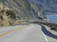 USA Road: Asphalt Through a Mountain Range