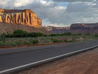 USA Road: Leading to a Breathtaking Canyon in Nature's Shadow