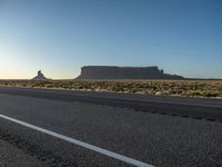 USA Road at Dawn: Clear Skies Ahead