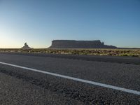 USA Road at Dawn: Clear Skies Ahead