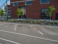 USA Road: Clear Sky and Warehouse Storage