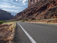 USA Road alongside the Colorado River Landscape