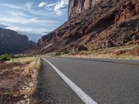 USA Road alongside the Colorado River Landscape