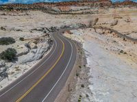 Road in USA: A Captivating Aerial View of Head of the Rocks