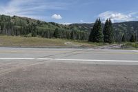 USA Road through Mountain Scenery in Colorado