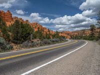 USA Road: Red Rock Mountains and Breathtaking Landscape