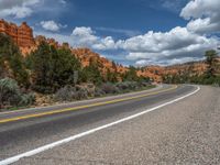 USA Road: Red Rock Mountains and Breathtaking Landscape