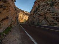 USA Road and Shadows: Exploring Zion National Park