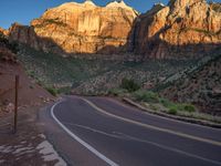 USA Road Trip: Dawn Landscape and Mountain Shadows