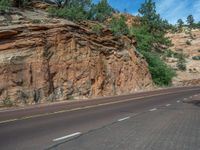 Road in the USA: Zion National Park with Majestic Mountains