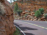 USA Road: Exploring Zion National Park, Utah, with Mountains in View