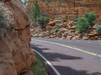 USA Road: Exploring Zion National Park, Utah, with Mountains in View