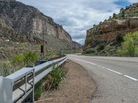 USA Roadway: Cutting Through the Majestic Mountain Range in Utah