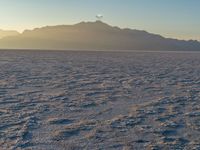 USA: Salt Lake Mountains and Salt Flats by Night