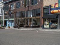 USA Shopping Town: Road Lined with Cloud-Filled Skies